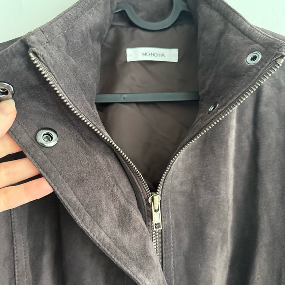 NEVER WORN Real Suede Leather Bomber Jacket - Picture 9 of 16